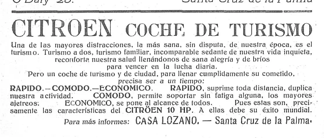 Publicidad Santa Cruz de La Palma.